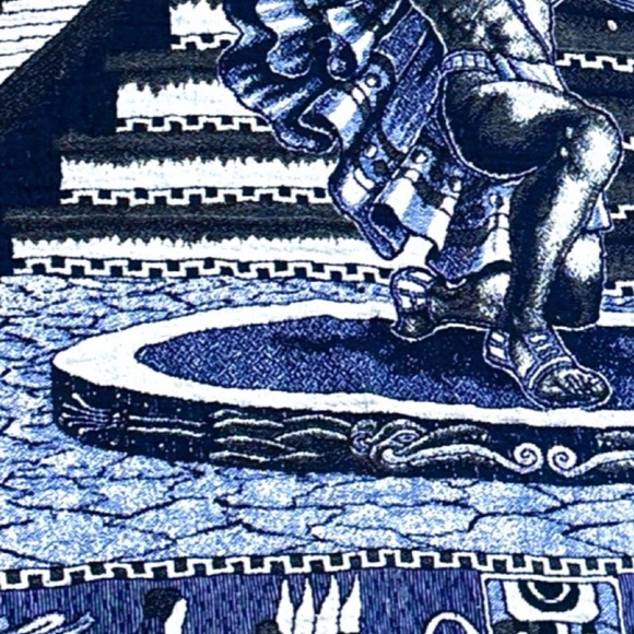 Stunning Myan Montezuma And Aztec Pyramid Blanket/Throw - Picture 5 of 9